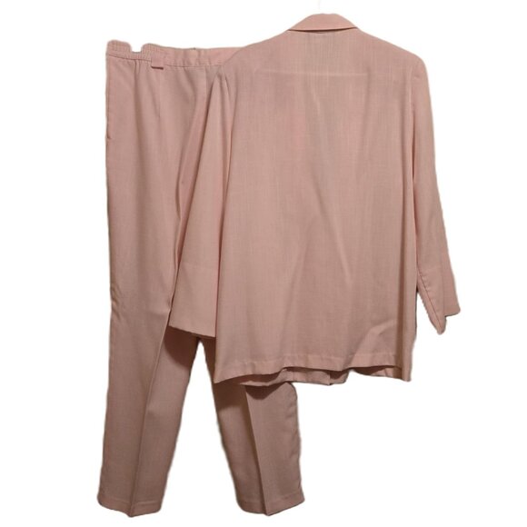 Sag Harbor Vintage 2 Pc Oversized Jacket 12 & Pants 16 Set Light Pink Women’s - Picture 2 of 7